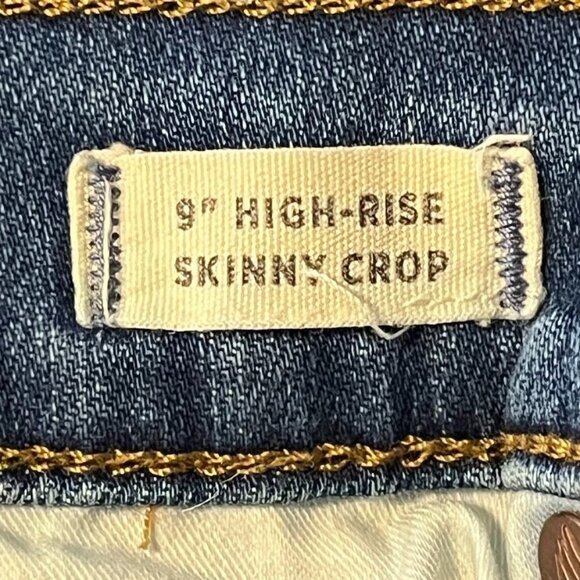 Madewell Skinny Crop Jeans Distressed School Ethical Boho Grunge Staple 28 - Picture 8 of 8